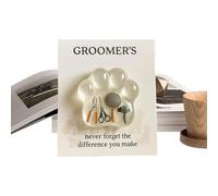 Paw Print Hug, Keepsake Decorations for Pet Groomer with Card, Inspirational Collection, Gift for Friends, Family, Women, Men, and Adults, StyleB, Se référer au descriptif, Refer to description