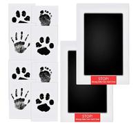 Paw Print Kit for Dogs,Dog Paw Print Kit,Pet Paw Print Kit,Inkless Hand & Footprint Kit,Safe & Non-Toxic Baby Hand and Footprint Kit for Family Keepsake(2 Inkpad and 8 Imprint Cards)