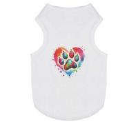 'Paw Print Love Heart' Pet Dog/Cat T-Shirt (PT00138174)