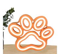 Paw Print Neon Light - LED Neon Signs, USB Powered Pet Paw Print Lamp | Lighted Neon Wall Art For Bedroom, Kids Room, Shop, Cafe, Outdoor Decoration For Dog Cat Lovers