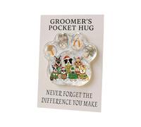 Paw Print Pocket - Pocket Size Memorial Ornament, Message Card Sympathy Collectible, Strong Decorative Keepsake Comforting Inspirational | Present for Dog Cat Lovers Family Women Men Children