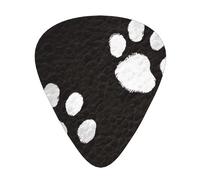 Paw Print Print Guitar Picks 12-Pack - Assorted Thickness Picks (0.46mm, 0.71mm, 0.96mm) with Storage Box & Assorted Unique Design for Acoustic, Electric, Bass, and Ukulele Players