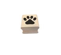 Paw Print Rubber Stamp on Wood Block for Stamping Crafting Scrapbooking 1 Inch