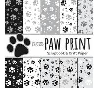 Paw Print Scrapbook Paper: Double Sided Craft Paper Pad for DIY Projects and Decorating