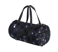 Paw Print Seamless Animal Footprint Gym Duffel Bag Canvas Travel Weekender Luggage Handbag for Men Women Sports and Overnight