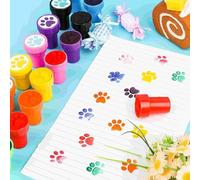 Paw Print Stamp | Signature Stamp | Drawelry Custom Pet Stamps, Cute Gathering Accessories for Competitions, Awards, Flyers Loyalty Card Stamper Self Inking Black Ink