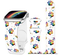 Paw Print Watch Band Compatible with Apple Watch Band for Women 38mm 40mm 41mm 42mm iphone iWatch Series Ultra 10 9 8 7 SE 6 5 4 3 2 1 Replacement Smart Watch Band