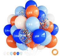 Paw Printed Blue Balloons, Pastel Dog Party Decorations With Pink, Purple, Mustard Yellow for Girls Boys Birthday, Daisy Puppy Theme Baby Shower Supplies