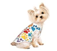 Paw Prints Art 1 Print Dog Shirt Summer Pet T-Shirts Stretchy Cats Dogs Tee Shirt Sleeveless Tank Top Dog Vest