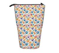 Paw Prints Art 1 Print Telescopic Adjustable Pencil Case Lightweight Organizer for Office Travel Pen Bag