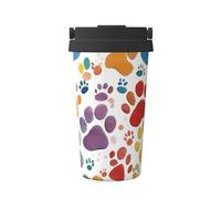 Paw Prints Art 1 Print Travel Mug Coffee Cup Thermal Leakproof, Insulated Stainless Steel Flask Hot Cold Drinks Cup