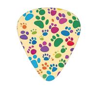 Paw Prints Art Guitar Picks Set-Premium Abs Material,Various Thicknesses-Enhance Your Playing Experience