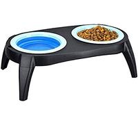 Paw Prints Collapsible Double Pet Feeding Station For Cat & Dogs