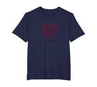 Paw Prints on My Heart Pet Lover T-Shirt, Men's Big and Tall, Navy, 2X Tall