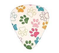 Paw Prints Printed Guitar Picks Personalized Guitar Plectrums 12 Pcs For Acoustic Guitar Electric Guitar And Bass Bulk Guitar Pick One Size