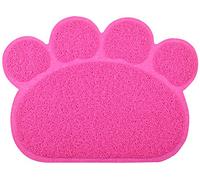 Paw-Shaped Cat Litter Tray Mat,40x30 cm (Pink)
