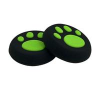 Paw Silicone Joystick Thumb Stick Grip Cap Thumbstick for PS3 PS4 PS2 Xbox One Xbox One S X Wii U Xbox 360 Nintendo Switch Pro (2 x Green)