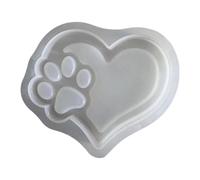 Paw Silicone Molds - Paw Print Mould, Silicone Moulds, Candle Mould, Key Ring, Charm | Heart Paw Shaped Jewelry Moulds, Epoxy Pendant Mold