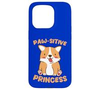 Paw-sitive Princess Cute Corgi Dog Lover Case for iPhone 15 Pro