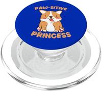 Paw-sitive Princess Cute Corgi Dog Lover PopSockets PopGrip for MagSafe