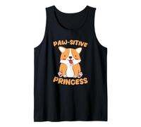 Paw-sitive Princess Cute Corgi Dog Lover Tank Top