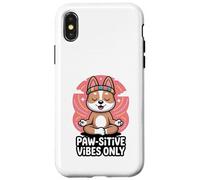 Paw-sitive Vibes Only Cute Dog Mediation Case for iPhone X/XS