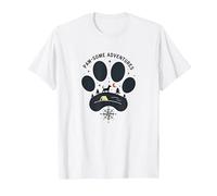 Paw-Some Adventures: Camping Pet Outdoor Explorer T-Shirt, Men, White, S