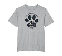Paw-Some Adventures: Camping Pet Outdoor Explorer T-Shirt, Men's Big and Tall, Heather Grey, 5X Tall