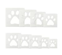 Paw Stencil, 8Pcs Large Dog Paw Stencil for Painting,Cute Bear Cat-Paw Print Stencils Template Reusable Plastic Animal-Paw Paint Stencils for Crafts Art Painting on Wood Paper Flag Wall Home Decor