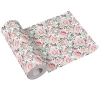 PAW - Table Runner Linen Feel of Airlaid (40 cm x 24 m) I Tabledecoration for communion, confirmation, wedding, birthday, garden party, baptism I Tabletape - flowers, roses