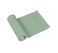 PAW - Tablerunner made of Airlaid (40 cm x 24 m) I Tabledecoration for communion, confirmation, wedding, birthday, garden party, baptism I Tabletape - nature, green I Color: linen structure green