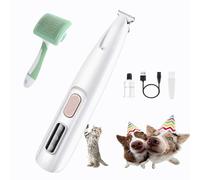 Paw Trim Pro, 3 in 1 Electric Dog Trimmer, Rechargeable Waterproof Dog paw Trimmer -with Led Light, Upgrade Paw Clippers Cordless Silent for Paws, Eyes, Ears, Face, Body (1PC)