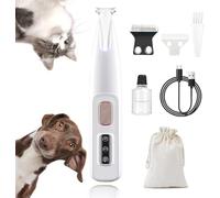 Paw Trimmer for Dogs & Cats, Doggykings Trimmer, 3 in 1 Pet Trimmers with LED Ligh, Waterproof Low Noise Pet Shaver with Storage Bag