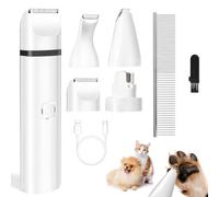 Paw Trimmer for Dogs, Quiet Clippers for Dogs, Cats, Dog Clippers, Claw Grinder with Care Scissors, Comb, Dog Paw Trimmer, for Cats, Dogs, Paws, Ears, Eyes, Face, Body