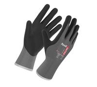 Pawa PG140 Multi-Purpose Work Gloves - Latex-Coated Grip Gloves for General Handling & Landscaping - Grey/Black - Large