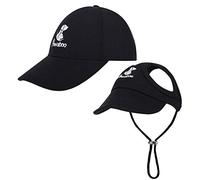 Pawaboo 2PC Owner and Dog Hat Set, Pet's Mom/Dad Baseball Cap Set, Dog Visor Cap Sun Protection Hats with Ear Holes and Adjustable Strap, Family Matching Hats, Large, Black