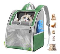 Pawaboo Cat Carrier Backpack, Dog Carrier Backpack with Breathable Mesh, 2023 Upgraded Steel Frame Pet Carriers Puppy Carriers for Travel, Cat Backpacks for Small Dogs Cats, up to 10KG, Army Green
