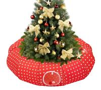 Pawaboo Cat Tunnel Bed Under Christmas Tree, 35.4'' Christmas Cat Toy Circle Tunnel with Toy Ball, Decorative Christmas Festive Foldable Kitty Tube Tunnel for Cat Small Animal (Red Star)