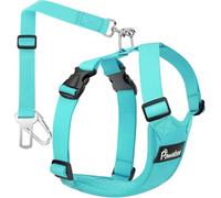 Pawaboo Dog Car Harness, Adjustable Dog Safety Vest Harness with Seat Belt