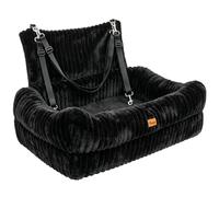 Pawaboo Dog Car Seat Bed, Memory Foam Booster for Medium/Large Dogs, Black