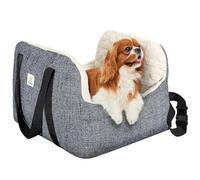 Pawaboo Dog Car Seat for Puppy Small Dogs, Extra Soft, Up to 25lbs, Grey