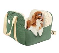 Pawaboo Dog Car Seat for Small Dogs, Extra Soft, Up to 25lbs, Dark Green