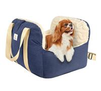 Pawaboo Dog Car Seat for Small Dogs, Extra Soft, Up to 25lbs, Navy Blue