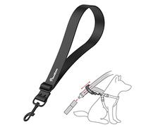 Pawaboo Dog Car Seatbelt, Universal Pet Safety Belt, Chew-Proof Dog Car Restraint with Adjustable Strap, Nylon Woven Belt & PVC Shell Dog Seatbelt Harness, Dog Leash with 360° Hook, 32 in, Black
