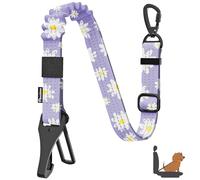 Pawaboo Dog Seatbelt for Car, Dog Seat Belt Bungee, Shockproof Dogs Tether for Car with Buckle & Hook Latch, Adjustable Reflective Dogs Cars Harness Leash with 360° Lockable Buckle, Light Purple