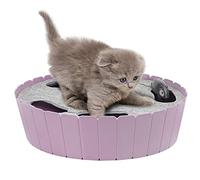 Pawaboo Interactive Cat Toy With Running Mouse, Electronic Motion Automatic Teaser for Indoor Cats, Pop and Play Hide Seek Hunting Mouse for Pet Kitten Play Fun Exercise, Purple