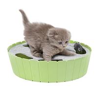 Pawaboo Interactive Toy with Running Mouse, Electronic Motion Cat Toy Automatic Teaser, Pop and Play Hide Seek Cat Toys Hunting Mouse