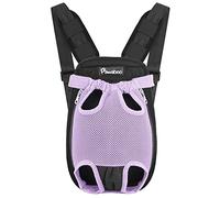 Pawaboo Pet Carrier Backpack, Adjustable Pet Front Cat Dog Carrier Backpack Travel Bag, Legs Out, Easy-Fit for Traveling Hiking Camping for Small Medium Dogs Cats Puppies, Small, Purple