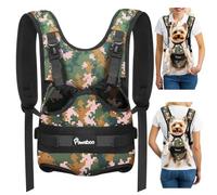 Pawaboo Pet Dog Front Carrier Backpacks, Legs Out Pet Carrier Backpack for Dogs, Adjustable Easy-fit Dog Chest Carriers for Small Medium Dogs Hands Free for Travel Hiking Cycling Camping, S, Camo