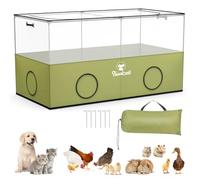 Pawaboo Small Animal Playpen, Pet Cage Tent with Breathable Mesh Wall and Bottom, Foldable Small Pet Enclosure for Puppy Kitten Rabbit Chicken Hamster Guinea Pig Indoor Outdoor Fence, Green
